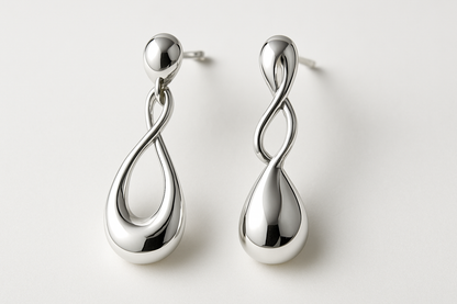 silver earrings